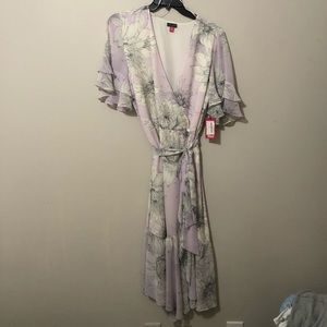 NWT Floral Dress with Flutter Sleeves